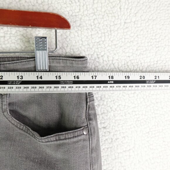 Eileen Fisher Jeans Womens 12 Gray High Rise Straight Leg Mom Stretch 28L - Picture 6 of 11